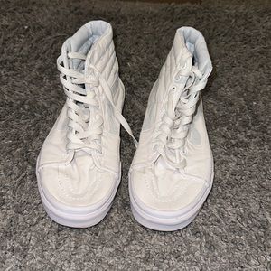 White high top skate vans